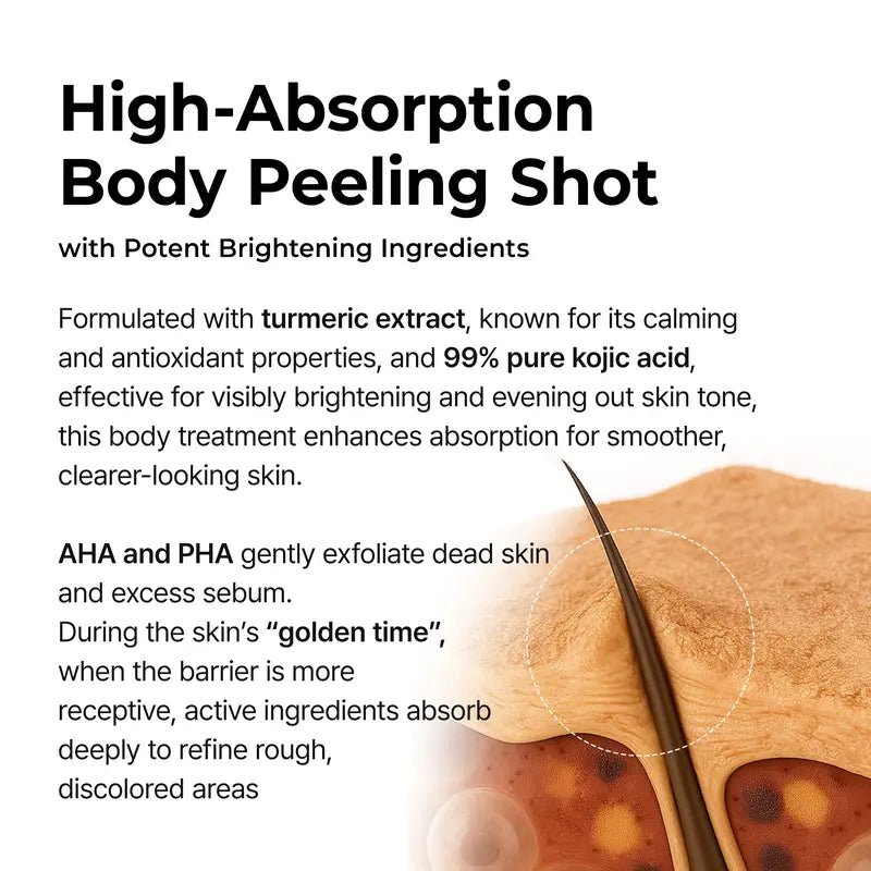 ⚡ Flash Sale | Kojic Acid - Turmeric Exfoliating Body Mist | Smooth Skin & Pore Care